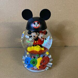 Disneyland Resort 2012 Mini Snow Globe Mickey Minnie Mouse 5 Inch Collectible